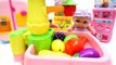 Cutting Fruits and Vegetables Toys Playset Wash, Cut and Stock Your Fridge
