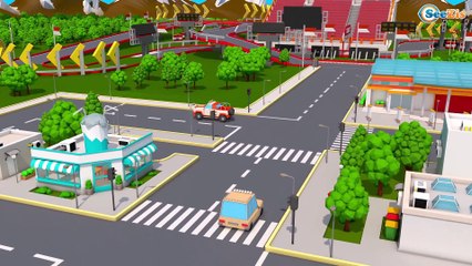 Caminhão de Despejo | Trator e o caminhão de reboque | Desenhos animados com Carros