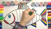 Renkleri Öğreniyorum | Balık Boyama ve Çizimi ( Oyun Hamuru Evi )