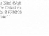 SilverStone SSTCPS05RE  Internes Mini SAS HD zu SATA Kabel reversed 36pin SFF8643