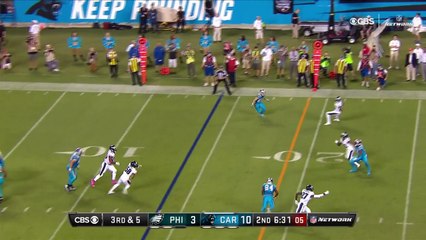 Philadelphia Eagles cornerback Rasul Douglas jumps route, lands second career interception