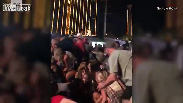 Crazy mix of footage from las vegas shooting