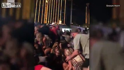 Crazy mix of footage from las vegas shooting