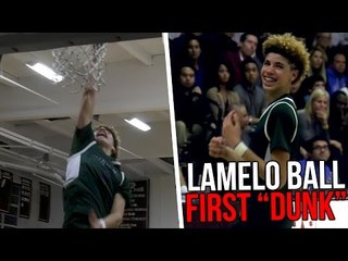 LaMelo Ball's First In Game "Dunk" | Almost a Rimgrazer! + Nice Oop To Andre Ball!