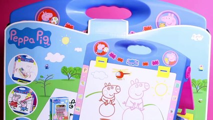 Peppa Pig Table Top Easel Chalkboard DIY Coloring Drawing Peppa Pig Toys
