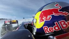 F1-Car drifting over the Ski Slope