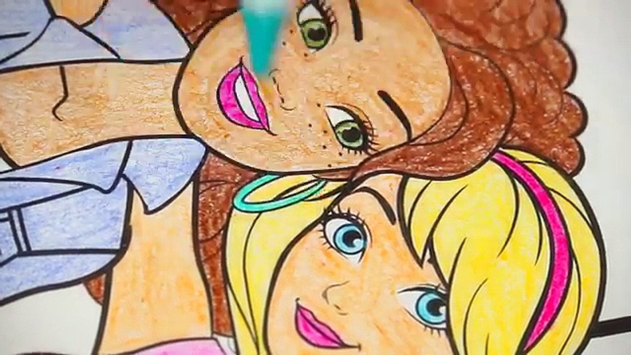 Coloring Barbie & Friends GIANT Coloring Page Crayola Crayons | COLORING WITH KiMMi THE CLOWN