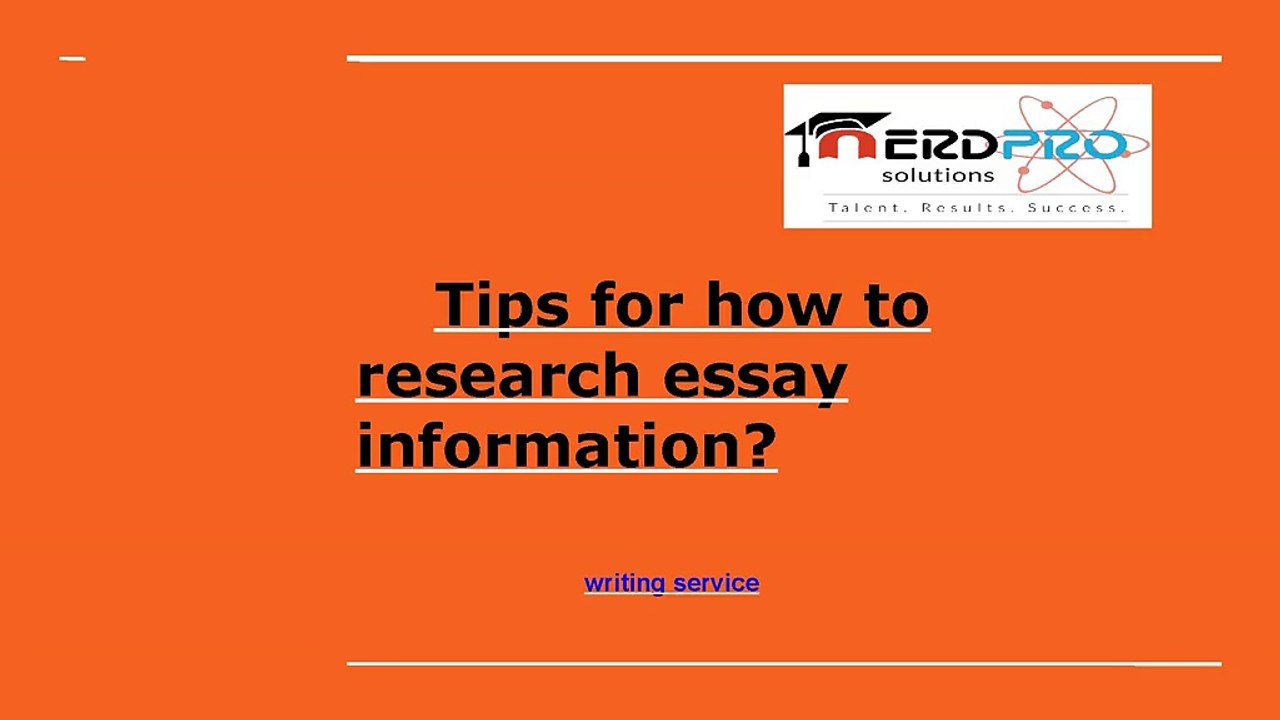 Tips For How To Research Essay Information