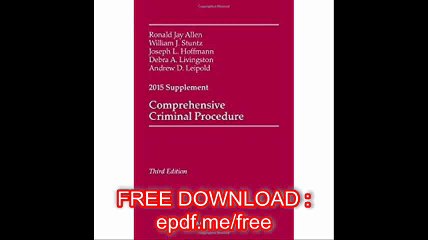Comprehensive Criminal Procedure 2015 Case Supplement