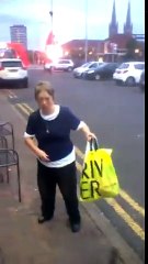 IRISH WOMAN GOES ON RAMPAGE IN THE STREET