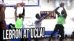 LEBRON JAMES Hoops at UCLA Gym VS LiAngelo Ball, UCLA & NBA Players!