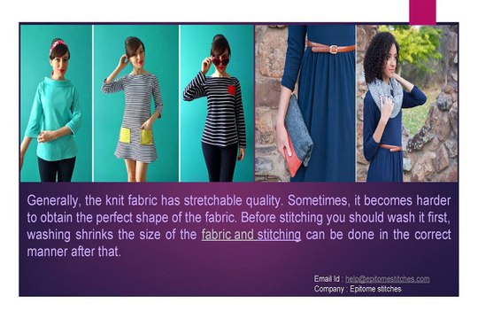 Learn how to stitch interlock knit fabric by tailors online?