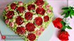 Heart shaped buttercream rose bouquet cake tutorial - for Valentines Day, birthday or anniversary