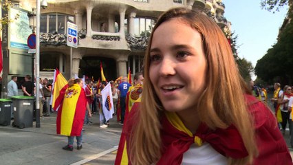 Manifestation pour l'unité à Barcelone pour la fête nationale