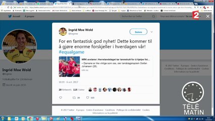 La parité existe désormais en sélection norvégienne