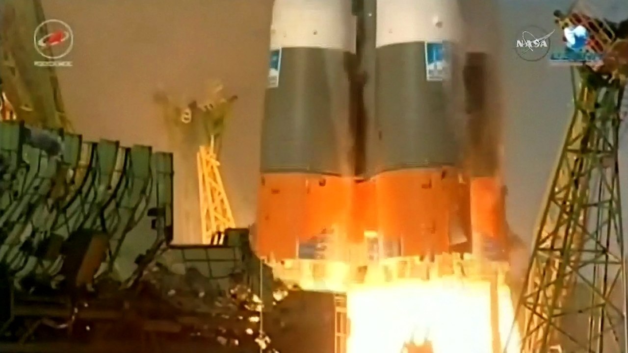 Russian spacecraft launches for ISS resupply mission