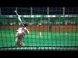 Ball Hits Man in Head a Second After He Strikes It With Baseball Bat