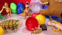 GOOD DINOSAUR SURPRISE EGGS Toy Opening   Jurassic World with T-Rex Video for Kids by Toypals.tv