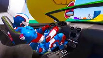 Coches de ciudad con Superheroes aprender colores en español para niños con musica | Animacion | 3D