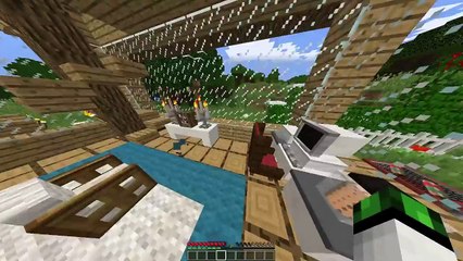 حياة الدجاجه في ماين كرافت !! القروي الشرير (شي غريب)