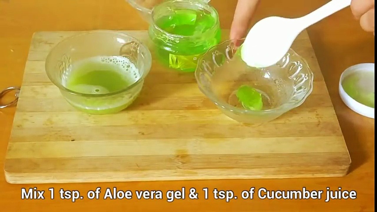 Homemade Cucumber Gel to remove Dark spots, Suntan, acne, pimples, skin whitening