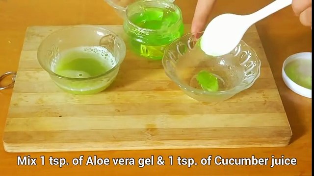 Homemade Cucumber Gel to remove Dark spots, Suntan, acne, pimples, skin whitening