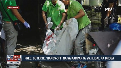 Pangulong Duterte, 'hands-off' na sa kampanya vs iligal na droga