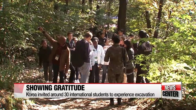ROK army conducts excavation of human remains from Korean War with international students