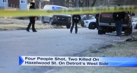 4 SHOT, 2 KILLED IN DETROIT DRIVE BY SHOOTING