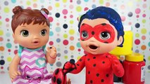 Baby Alive Minha Boneca Fantasiada De Ladybug E Cat Noir
