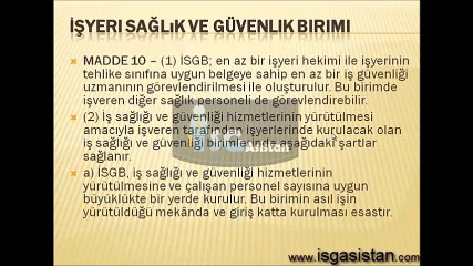 İSG Hizmetleri Yönetmeliği