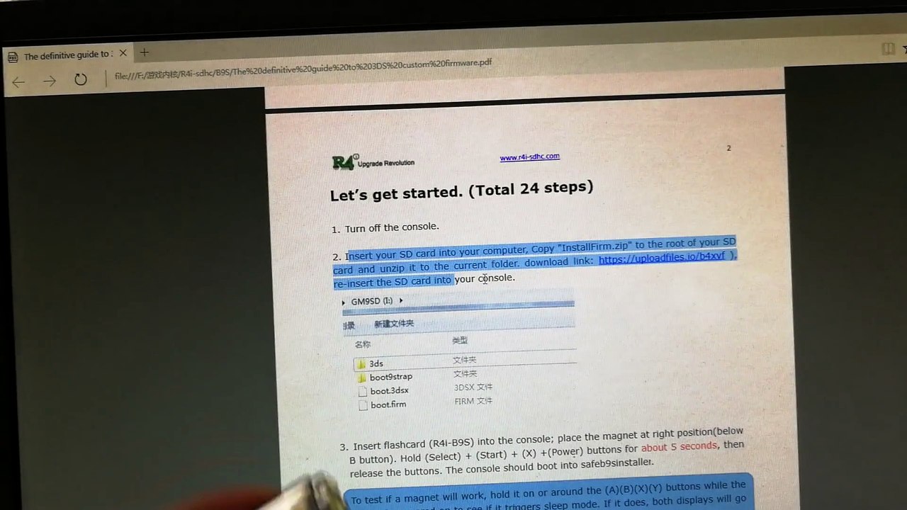 Configurer r4 3DS B9S pour jouer à des jeux 3ds