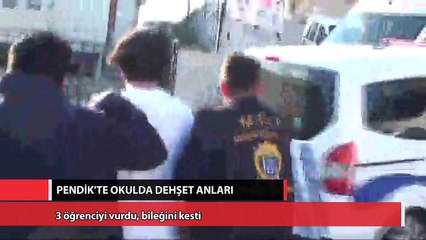 3 öğrenciyi vurduktan sonra kendi bileğini kesti