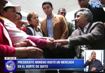 Presidente Moreno visitó un mercado en el norte de Quito
