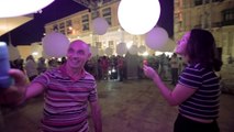 Artists create interactive light installation in Malta