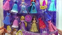 Disney Princess Little Kingdom Magic Clip Dolls Fashion Giftset Rapunzel Belle Cinderella and Merida