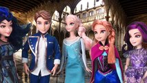 Frozen Elsa and Anna Become Vampires Part 2 with Descendants Mal, Ben and Little Mermaid Ariel