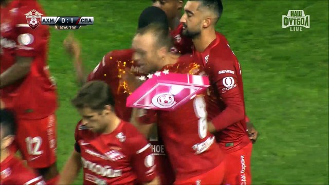 0-1 Denis Glushakov Goal Russia Premier Liga - 13.10.2017 Akhmat Groznyi 0-1 Spartak Moscow