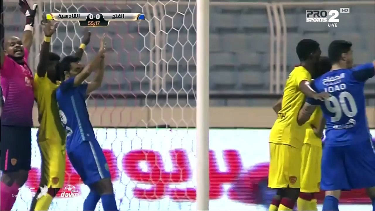 هدف الفتح الأول ضد القادسية (جواو بيدرو) في الجولة 6 من دوري المحترفين السعودي