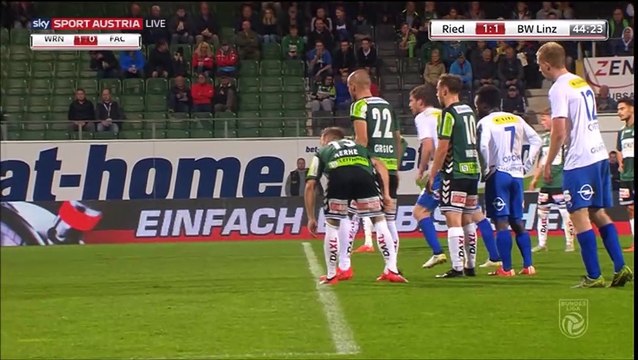 1-1 Florian Templ Penalty Goal Austria Erste Division - 13.10.2017 SV Ried 1-1 Blau Weiss Linz