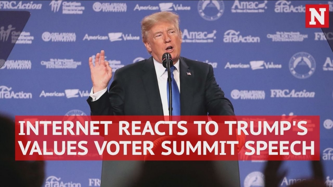 Internet responds hilariously to Trump's address at the annual Values Voter Summit