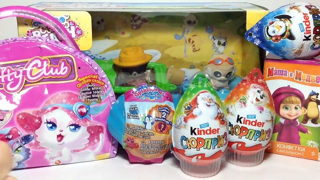 СЮРПРИЗЫ Игрушки - Маша и Медведь от СВИТ БОКС, Splashlings, Новогодний Киндер Сюрприз,