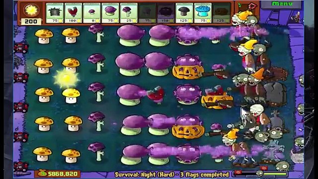 Plants vs Zombies: All Shroom PvZ 1 vs All Shroom PvZ 2. Walkthrough