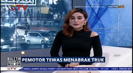 Pemotor Tewas Menabrak Truk