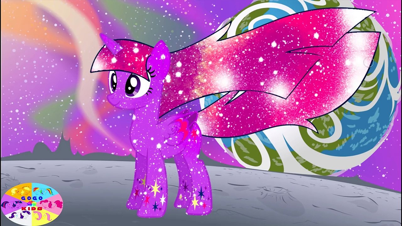 My Little Pony Mane 6 Transforms into Galaxy Rainbow Ponies Princesses - MLP Coloring Book For Kids