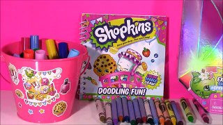 Shopkins Coloring BOOK! Markers & Crayons COLORING FUN DLish Donut ! 24 Exclusives!