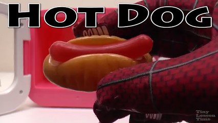 Learn Food Names with Kids Microwave Toy and Fake Plastic Food Toys for Toddlers