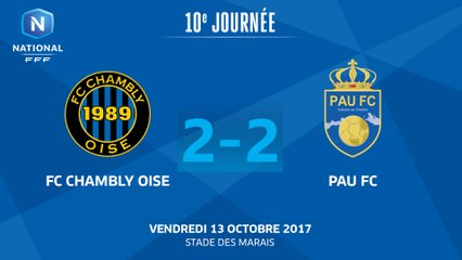J10 : FC Chambly - Pau FC (2-2), le résumé
