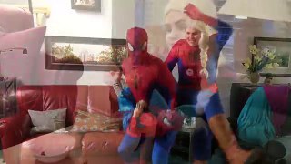Spider Elsa & Spidergirl & Spiderman Kids Spider Family Superhero Fun Kid Movie In Real Life