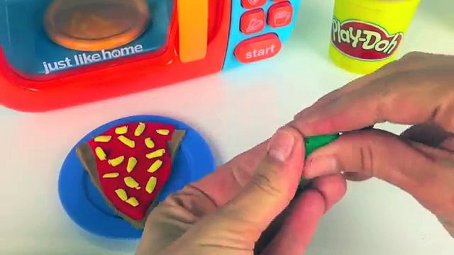 Microondas de Juguete Play Doh Comida Pizza Just Like Home Horno Plastilina Microwave Food
